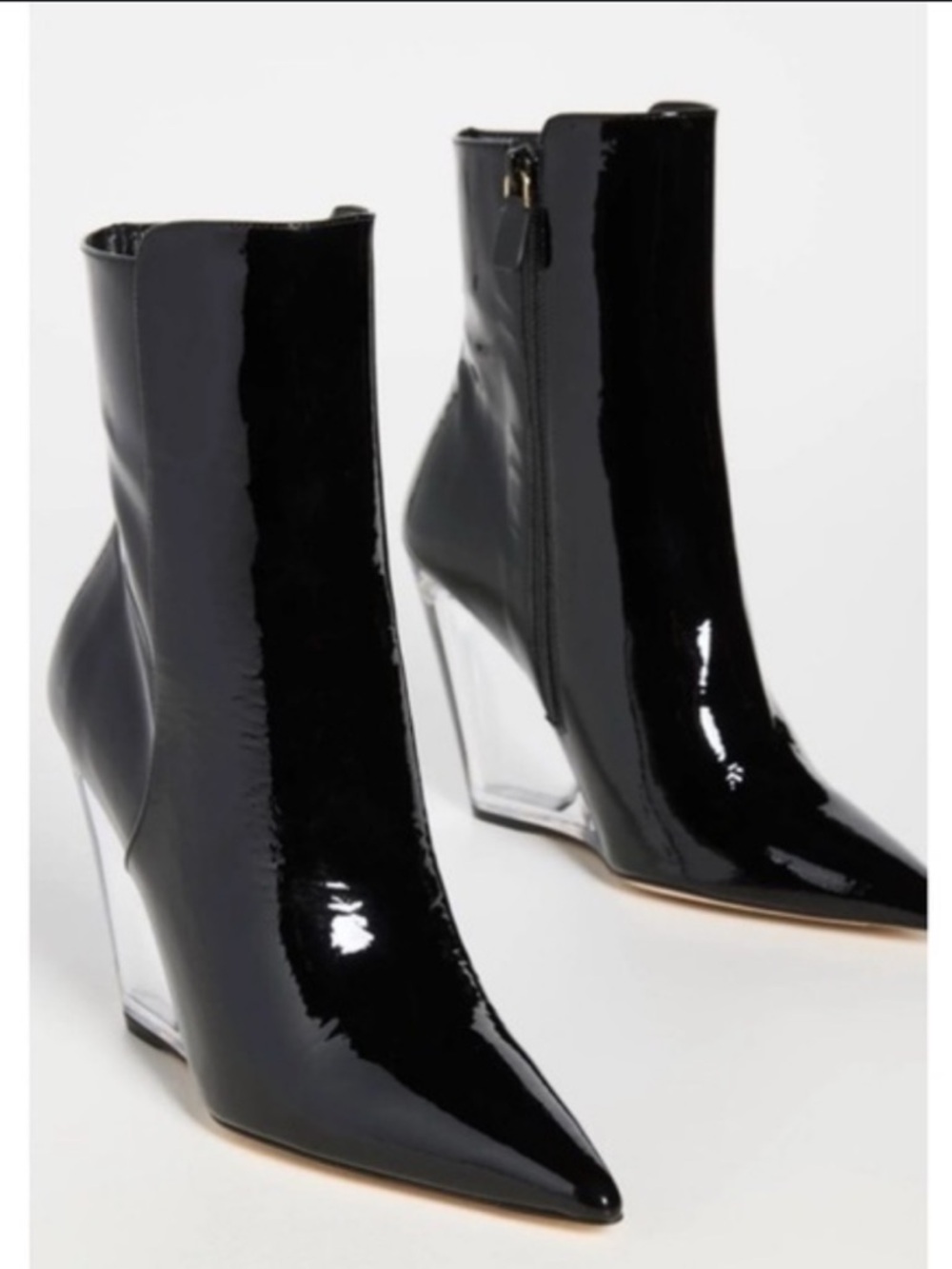 Stuart Weitzman Shoes Stuart Weitzman Lucite 100 Wedge Heel‎ Boots In Black 5